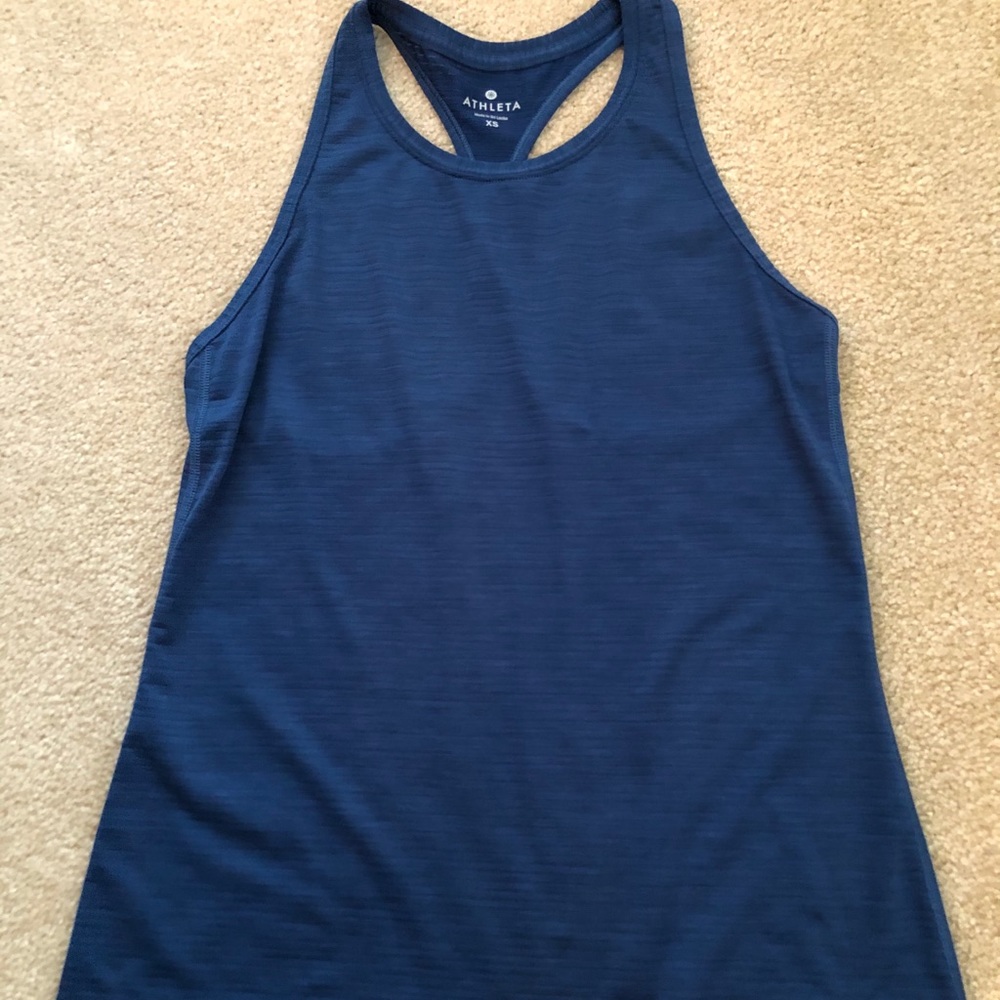 Athleta Razorback tank In lagoon blue